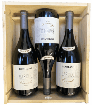 Damilano Barolo Cannubi Riserva - kist met 3 jaargangen