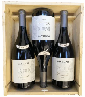 Damilano Barolo Cannubi Riserva - kist met 3 jaargangen